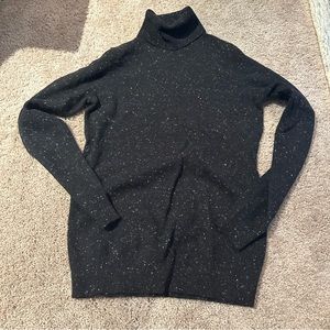 C cashmere by bloomingdales black speckled donegal turtleneck